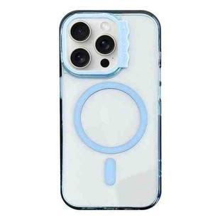 For iPhone 13 Pro MagSafe Colorful Wavy Circle PC Hybrid TPU Phone Case(Blue)