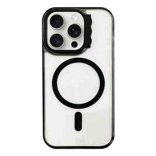 For iPhone 14 Pro MagSafe Colorful Wavy Circle PC Hybrid TPU Phone Case(Black)