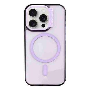 For iPhone 14 Pro MagSafe Colorful Wavy Circle PC Hybrid TPU Phone Case(Purple)