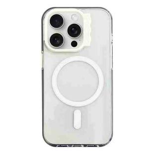 For iPhone 14 Pro Max MagSafe Colorful Wavy Circle PC Hybrid TPU Phone Case(White)