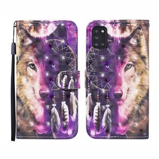 For Samsung Galaxy A31 3D Painted Pattern Horizontal Flip Leather Case with Holder & Wallet & Card slot & Lanyard(Wind Chime Wolf)