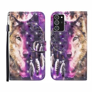 For Samsung Galaxy Note20 Ultra 3D Painted Pattern Horizontal Flip Leather Case with Holder & Wallet & Card slot & Lanyard(Wind Chime Wolf)