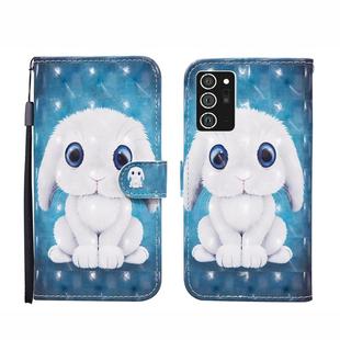 For Samsung Galaxy Note20 Ultra 3D Painted Pattern Horizontal Flip Leather Case with Holder & Wallet & Card slot & Lanyard(Rabbit)