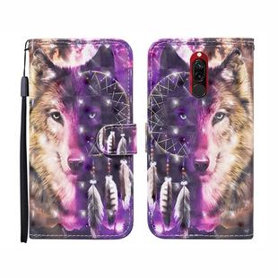 For Xiaomi Redmi 8 / 8A 3D Painted Pattern Horizontal Flip Leather Case with Holder & Wallet & Card slot & Lanyard(Wind Chime Wolf)
