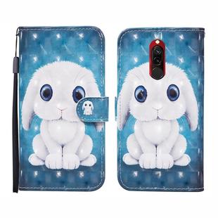 For Xiaomi Redmi 8 / 8A 3D Painted Pattern Horizontal Flip Leather Case with Holder & Wallet & Card slot & Lanyard(Rabbit)