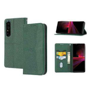 For Sony Xperia 1 VI Woven Texture Stitching Magnetic Leather Phone Case(Green)