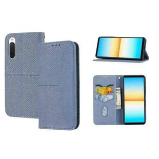 For Sony Xperia 10 VI Woven Texture Stitching Magnetic Leather Phone Case(Grey)