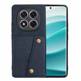 For Redmi Note 14 Pro+ 5G Double Buckle Card Slots Magnetic Phone Case(Blue)