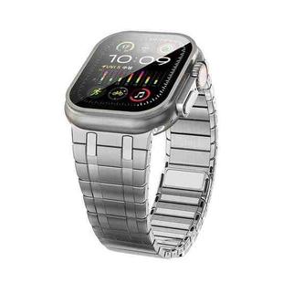 For Apple Watch Ultra 2 49mm Magnetic Stainless Steel Watch Band(Silver)