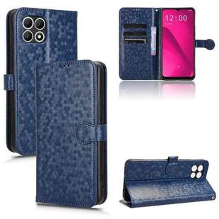 For T-Mobile Revvl 7 5G Honeycomb Dot Texture Leather Phone Case(Blue)