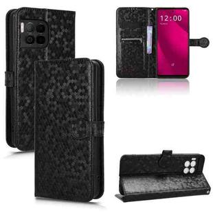 For T-Mobile Revvl 7 Pro 5G Honeycomb Dot Texture Leather Phone Case(Black)