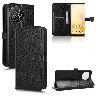 For Blackview Shark 8 Honeycomb Dot Texture Leather Phone Case(Black)