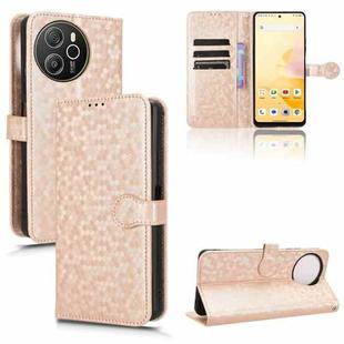 For Blackview Shark 8 Honeycomb Dot Texture Leather Phone Case(Gold)