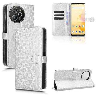 For Blackview Shark 8 Honeycomb Dot Texture Leather Phone Case(Silver)