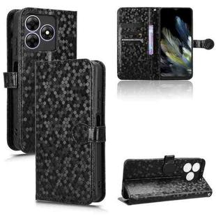 For Blackview Wave 8 / 8C / Oscal Flat 2 Honeycomb Dot Texture Leather Phone Case(Black)