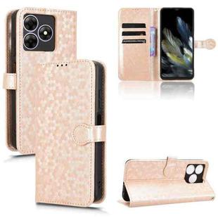 For Blackview Wave 8 / 8C / Oscal Flat 2 Honeycomb Dot Texture Leather Phone Case(Gold)