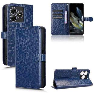 For Blackview Wave 8 / 8C / Oscal Flat 2 Honeycomb Dot Texture Leather Phone Case(Blue)