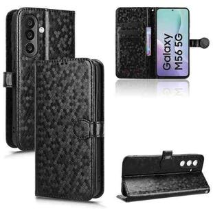 For Samsung Galaxy M56 5G Honeycomb Dot Texture Leather Phone Case(Black)