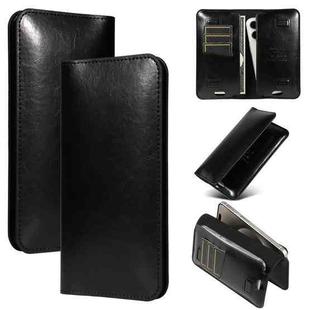 PU Flip Double Phone Card Slot Case, Size:15.7 x 9cm(Black)