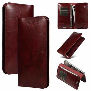 PU Flip Double Phone Card Slot Case, Size:17 x 9.5cm(Wine Red)