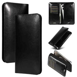 PU Flip Double Phone Card Slot Case, Size:17 x 9.5cm(Black)