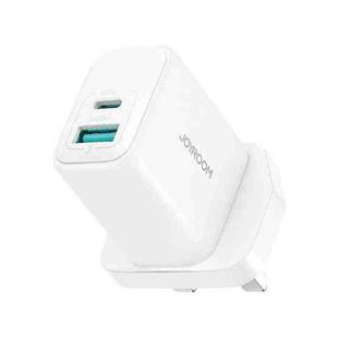 JOYROOM JR-TCF21 20W Dual Ports USB + Type-C Charger, Plug:UK Plug(White)