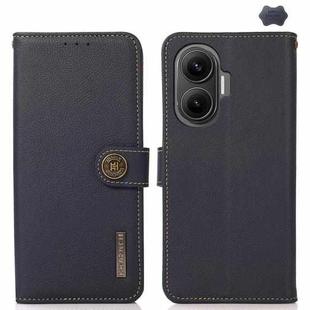 For Redmi Turbo 4 Pro KHAZNEH Custer Texture RFID Genuine Leather Phone Case(Blue)