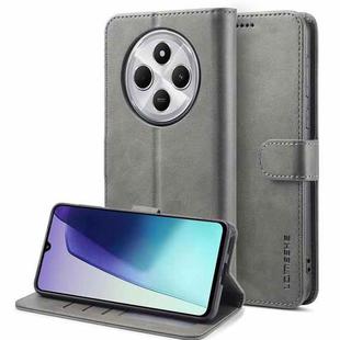 For Redmi A4 5G LC.IMEEKE Calf Texture Leather Phone Case(Grey)