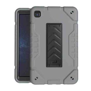 For Samsung Galaxy Tab A7 Lite Armor Holder Silicone Hybrid PC Tablet Case(Grey Black)