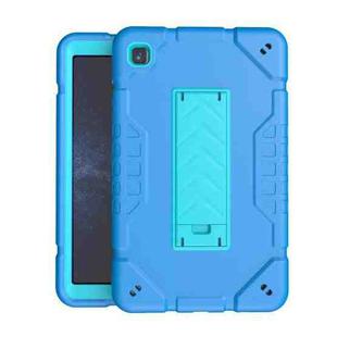 For Samsung Galaxy Tab A7 Lite Armor Holder Silicone Hybrid PC Tablet Case(Blue)