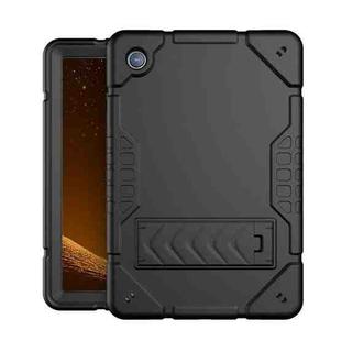 For Samsung Galaxy Tab A8 Armor Holder Silicone Hybrid PC Tablet Case(Black)