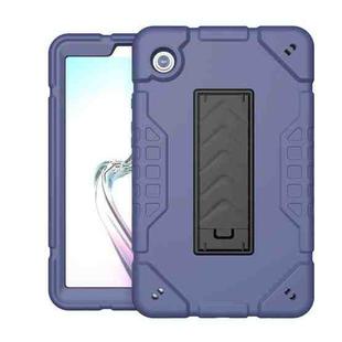 For Samsung Galaxy Tab A9 Armor Holder Silicone Hybrid PC Tablet Case(Navy Blue Black)