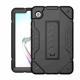 For Samsung Galaxy Tab A9 Armor Holder Silicone Hybrid PC Tablet Case(Black)