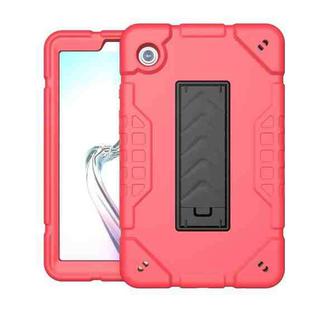 For Samsung Galaxy Tab A9 Armor Holder Silicone Hybrid PC Tablet Case(Red Black)