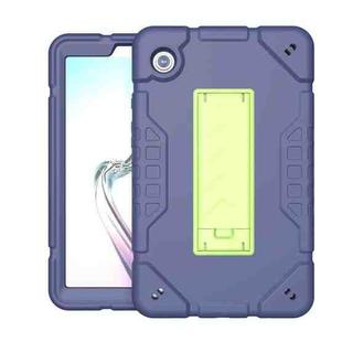 For Samsung Galaxy Tab A9+ Armor Holder Silicone Hybrid PC Tablet Case(Navy Yellow Green)