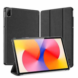 For Huawei MatePad SE 11 2024 DUX DUCIS Domo Series Cloth Texture Magnetic Leather Tablet Case(Black)