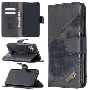 For Huawei P40 Lite Matching Color Crocodile Texture Horizontal Flip PU Leather Case with Wallet & Holder & Card Slots(Black)