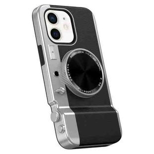 For iPhone 11 3D Retro Bluetooth Camera Magsafe Mirror Phone Case(Black)