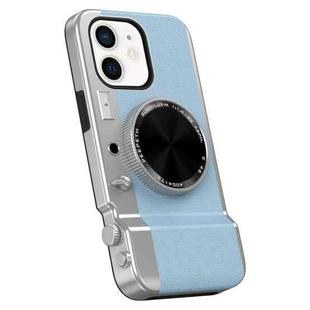 For iPhone 11 3D Retro Bluetooth Camera Magsafe Mirror Phone Case(Light Blue)