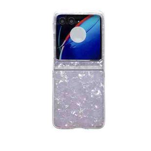 For Motorola Razr 40 Ultra Pearlescent Shell Texture Phone Case(Pink)