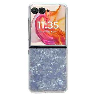 For Motorola Razr 50 Ultra Pearlescent Shell Texture Phone Case(White)