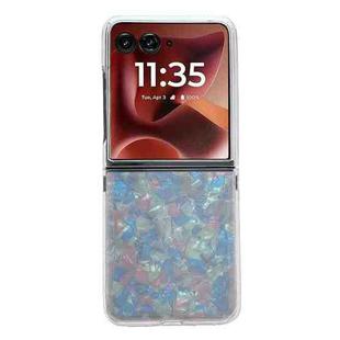 For Motorola Razr 60 Ultra Pearlescent Shell Texture Phone Case(Beige)