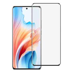 For OPPO A2 Pro Full Glue 9H HD 3D Curved Edge Tempered Glass Film(Black)