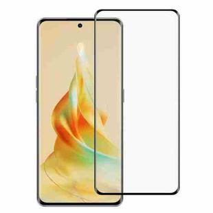 For OPPO Reno8 T 5G Full Glue 9H HD 3D Curved Edge Tempered Glass Film(Black)