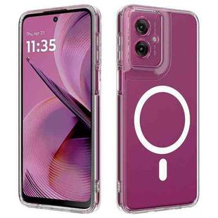 For Motorola Moto G64 5G MagSafe Clear Acrylic PC Hybrid TPU Phone Case(Transparent)