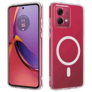 For Motorola Moto G84 5G MagSafe Clear Acrylic PC Hybrid TPU Phone Case(Transparent)
