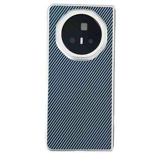 For Honor Magic V3 Carbon Fiber Leather Grain Kevlar Folding Phone Case(Light Blue)