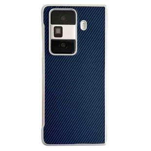 For Honor Magic VS3 Carbon Fiber Leather Grain Kevlar Folding Phone Case(Dark Blue)