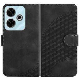 For Redmi 13 4G YX0060 Elephant Head Embossed Phone Leather Case with Lanyard(Black)