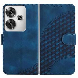 For Redmi Turbo 3 / Xiaomi Poco F6 YX0060 Elephant Head Embossed Phone Leather Case with Lanyard(Royal Blue)